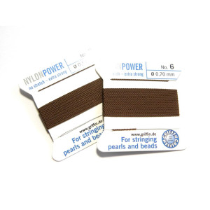 2m Griffin Nylon Power Bead Cord Perlseide 0,60 mm... 2m Griffin Nylon Power Bead Cord Perlseide 0,60 mm...