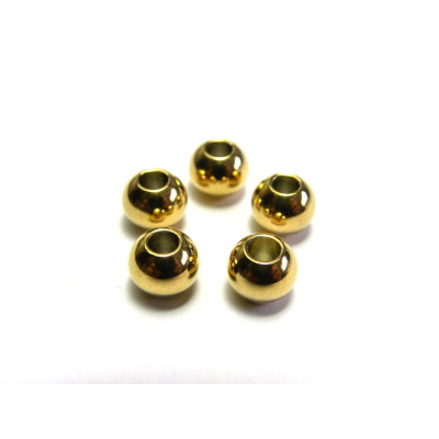 8 mm Medium-Sized Solid Round Stainless Steel Spacer Beads - Stainless Steel Beads - Large Hole (10 pc.) Silver or Gold 8 mm Medium-Sized Solid Round Stainless Steel Spacer Beads - Stainless Steel Beads - Large Hole (10 pc.) Silver or Gold