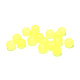 6 mm Round Mat Frosted Glass Beads (25 Beads) Neon Yellow