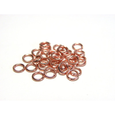 5 mm x 0,8 mm - 20 GA - Rosègoldfarbige Biegeringe (100 Stk.)