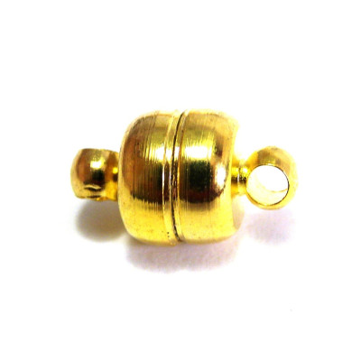 2 Stck. Magnetverschluss aus Messing 7 mm - Gold