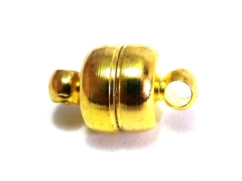 7 mm Extra-Strong Magnetic Brass Button Clasp - Gold (2 Pc.)