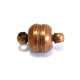 7 mm Extra-Strong Magnetic Brass Button Clasp - Copper (2 Pc.)