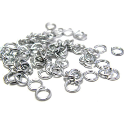 5 mm x 0,8 mm - 20 GA - Platinfarbene Biegeringe (100 Stk.)