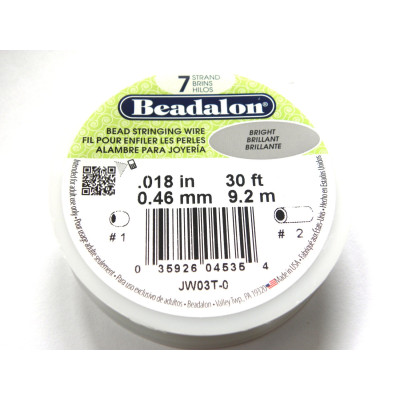 0,46 mm Beadalon 7-Strang Schmuckdraht - 9,2 m - Bright