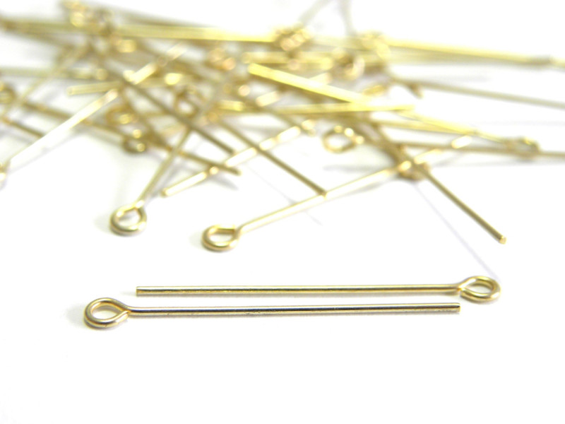 25 mm x 0,5 mm Kettelstifte aus Messing (100 Stk.)