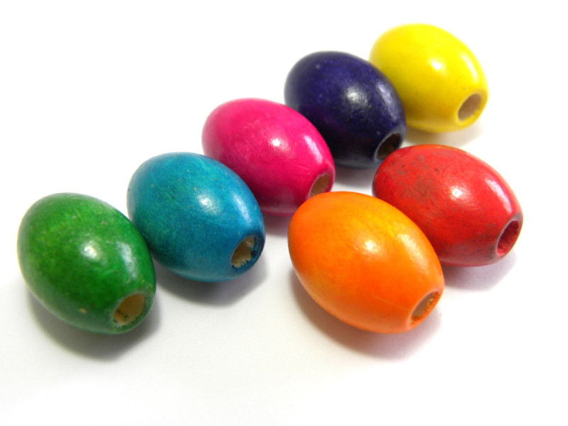 17x13 mm (0.7 x 0.5 inch) Large Oval Wooden Beads - Choice of Colours - 20 pc. 17x13 mm (0.7 x 0.5 inch) Large Oval Wooden Beads - Choice of Colours - 20 pc.