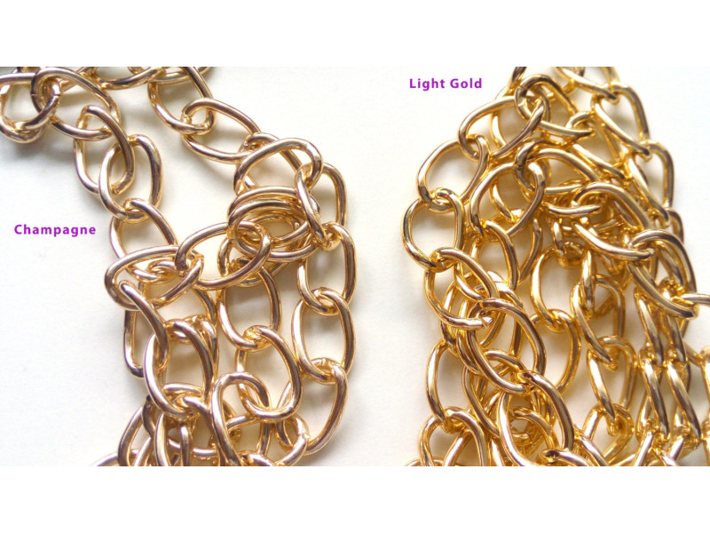 Gedrehte Ankerkette aus Aluminium 15x10 mm (p. Meter)