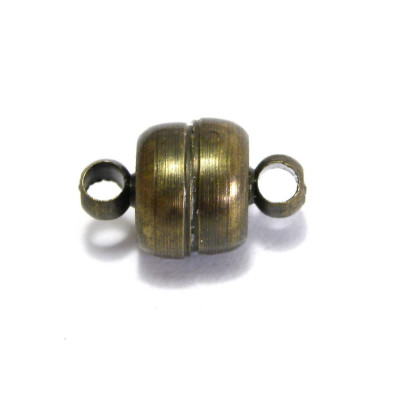 7 mm Extra-Strong Magnetic Brass Button Clasp - Antique Brass (2 Pc.)