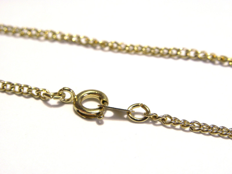 Vergoldete Halskette mit Federringverschluss 46 cm