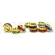 8 mm Gold-Plated Round Rhinestone Spacers, Rhinestone Rondelles, Strass Rondelles- Mixed Colours - 10 pc
