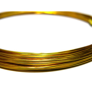 1x Weicher Aludraht - 0,8 mm - Goldfarbener- 10 m