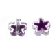 11 mm Medium Plastic Flower Beads - Transparent/Purple - 10 pc 11 mm Medium Plastic Flower Beads - Transparent/Purple - 10 pc