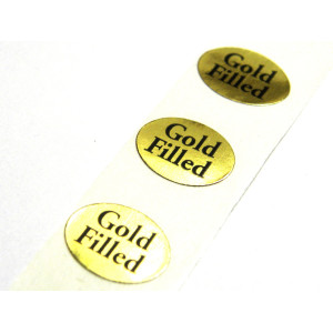 10 mm x 14 mm « Gold Filled » oval stickers/labels... 10 mm x 14 mm « Gold Filled » oval stickers/labels...