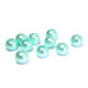 50x Runde Glaswachsperlen 8 mm - Aqua