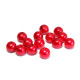 50x Runde Glaswachsperlen 8 mm - Rot