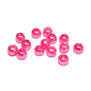 6 mm Round Faux Pearls Glass Beads (50 pc.) - Pink 6 mm Round Faux Pearls Glass Beads (50 pc.) - Pink