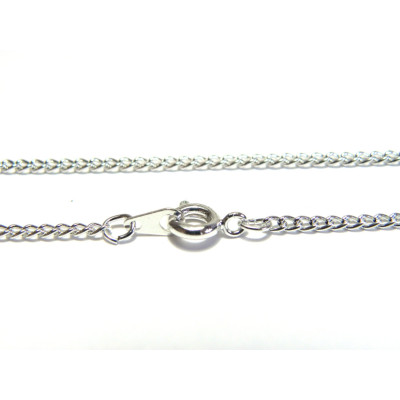 46 cm (18 Inch) High Quality Curb Chain - Necklace Chain with Clasp - Real Silver Plated (Nickel Free)