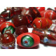 45 g (1.6 oz) Lampwork Beads - Mixed Shape and Sizes - Red (approx. 25 beads) 45 g (1.6 oz) Lampwork Beads - Mixed Shape and Sizes - Red (approx. 25 beads)