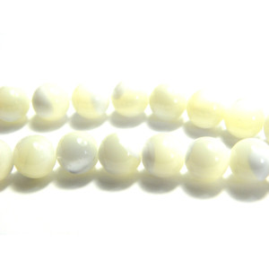 6 mm Medium Round Mother of Pearl Shell Beads