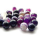 6 mm Round Faceted Madagascar Agate Beads - Real Gemstone Beads - Purple (Strand or Loose)