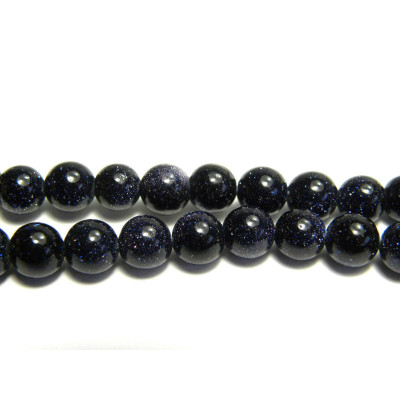 Runde Blaufluss Perlen 6 mm