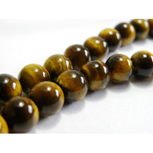 6 mm Round Tiger Eye Beads, Polished Gemstone Bead... 6 mm Round Tiger Eye Beads, Polished Gemstone Bead...