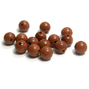 6 mm Round Brown Goldstone Gemstone Beads (16 inch... 6 mm Round Brown Goldstone Gemstone Beads (16 inch...