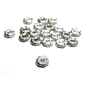 5 mm Small Solid Sterling Silver 925 Fancy Spacer ...