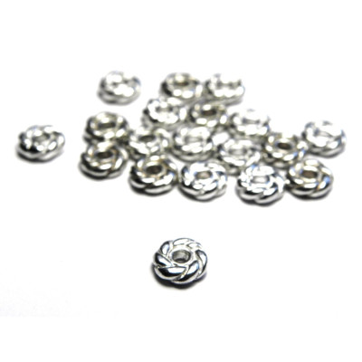5 mm Small Solid Sterling Silver 925 Fancy Spacer Beads (2, 5 or 25 pc.)