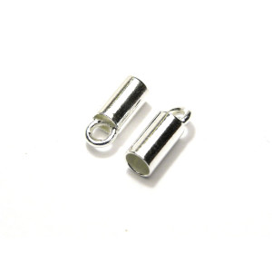 9 x 3.6 mm Sterling Silver 925 Cord Ends for 3 mm ... 9 x 3.6 mm Sterling Silver 925 Cord Ends for 3 mm ...