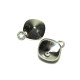 2x Anhängerkessel für quadratische 10mm Swarovski® Fancy Stones (4470) - Sterling Silber