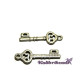 22 mm Vintage Key - Alloy Charms - Antique Gold or Antique Silver (pack of 2)