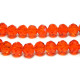 8 mm (0.3 inch) Faceted Flat Round Glass Beads (Rondelle Beads) - Hyacinth Orange