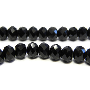 8 mm (0.3 inch) Faceted Flat Round Glass Beads (Ro...