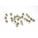 4 mm Small Brass Bicone-Shaped Beads - Spacer Beads - Silver plated or Gold Plated  - 25 Pc.