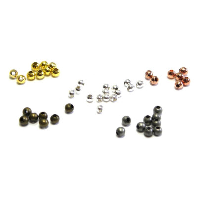 2.4 mm Small Round Metal Filler Beads - 100 Pc.