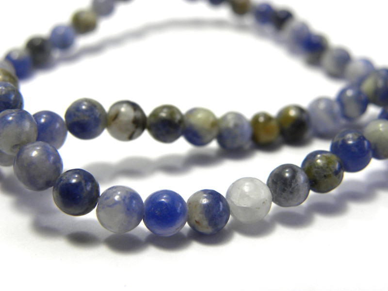 Runde Sodalit Perlen 8 mm