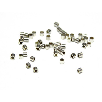 1,5 mm Sterlingsilber Quetschperlen - Quetschrohren (25 od. 100 Stk.)