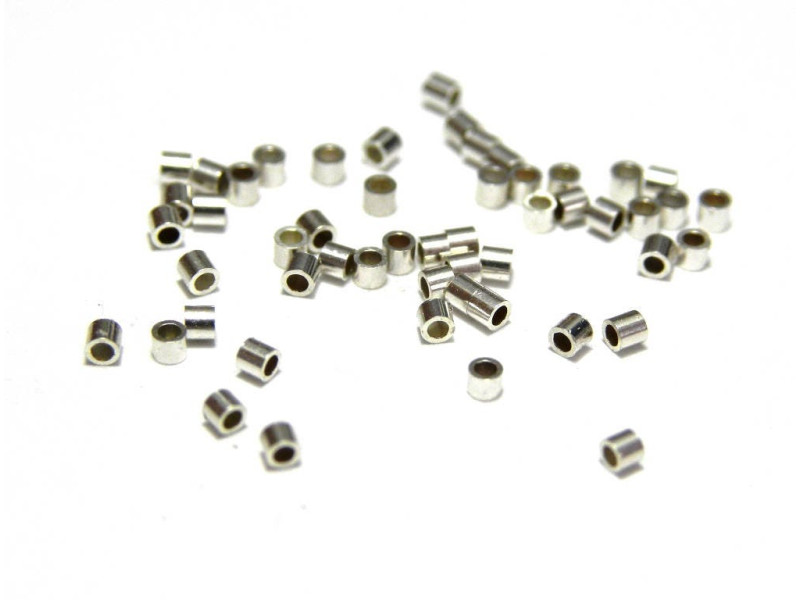 1.5 mm Sterling Silver 925 Tube Crimp Beads