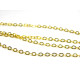 3 x 4 mm Silver/Gold Plated Brass Trace Chain - Flat Links - 5 m (16.4 ft)
