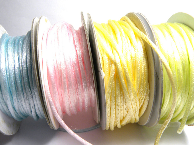 2.5 mm Satin Cord - Choice of Colours - Jewelry Cord -3 m (approx. 10 feet)