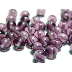 6 mm Round Czech Glass Beads - Round Pressed Beads...