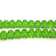 Facettierte Glas Briolette Perlen, Rondelle 8mm - Peridot