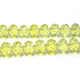 Faceted Glass Briolette Beads, Rondelle Beads 8mm - Jonquil