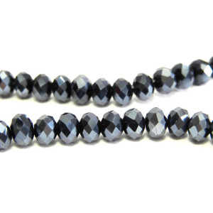 6 mm Faceted Flat Round Glass Beads (Rondelle Bead...
