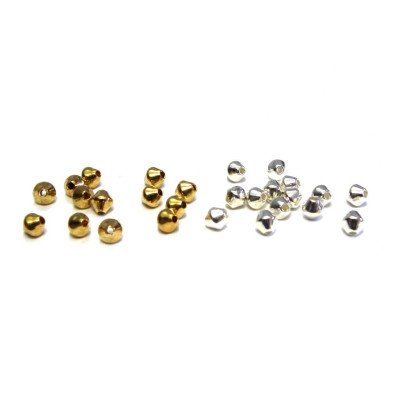 4 mm Small Brass Bicone-Shaped Beads - Spacer Beads - Silver plated or Gold Plated  - 25 Pc.