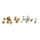 4 mm Small Brass Bicone-Shaped Beads - Spacer Beads - Silver plated or Gold Plated  - 25 Pc.