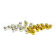 4 mm Round Plated Metal Beads - Spacer Beads - Filler Beads - Silver or 18K Gold Plated (25 Pc.)