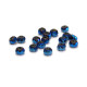 2 mm Faceted Mini Flat Round Glass Beads (Rondelle Beads) - Metallic Blue